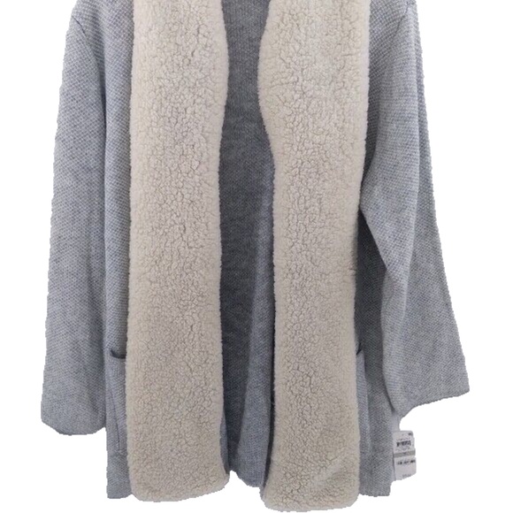 NWT Style&Co. Women's Fleece Collar Open Front Cardigan Hammock Heather 1X - Picture 4 of 13